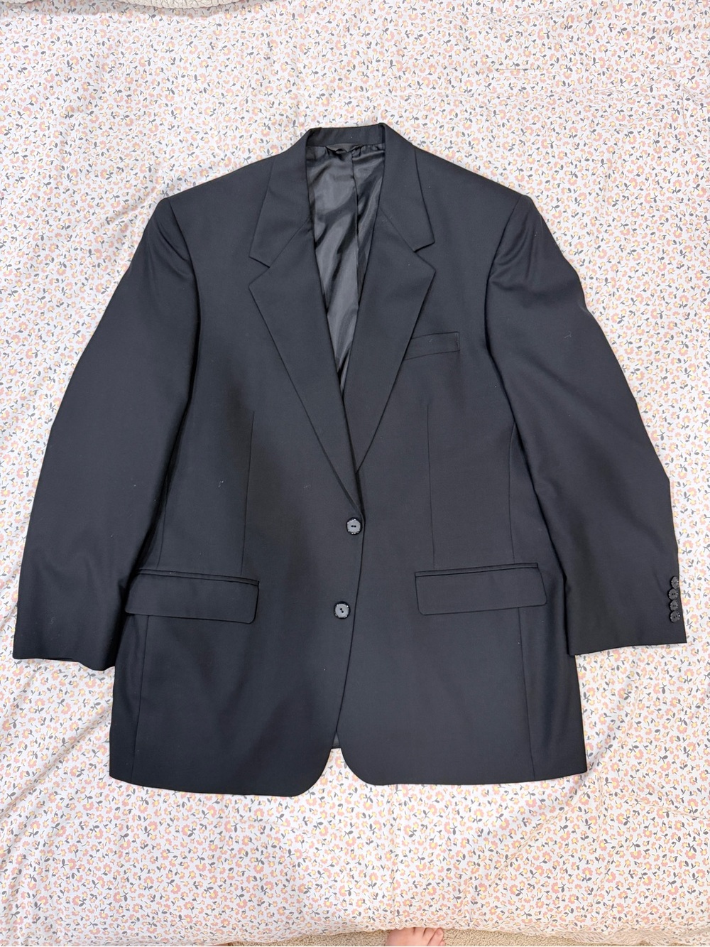 BIELA Collection Super 150s Black Blazer Suit Jacket Size 54 Italy